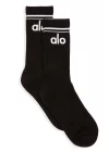 Alo Unisex Throwback Sock Black