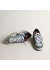 Golden Goose Men’s Stardan in distressed mesh and petrol-colored upper