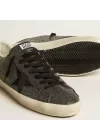 Golden Goose Men’s Super-Star in black Swarovski crystals with black suede star