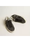 Golden Goose Men’s Super-Star in black Swarovski crystals with black suede star