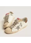 Golden Goose Super-Star Sneakers With Leopard-Print Pony Skin Heel Tab And Swarovski Crystal