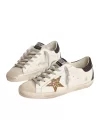 Golden Goose Womens Super Star with Gold Star and Black Glitter Heel Tab