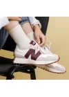 New Balance 327 White Dark Red