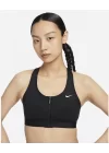 Nike Swoosh Front Zip Orta Destekli Dolgulu Kadın Spor Sütyeni