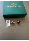 Van Cleef & Arpels Claret Red Silver Küpe