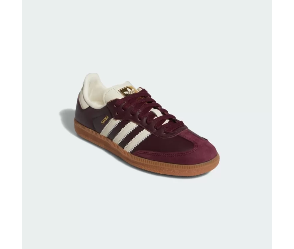 Adidas Samba OG Maroon Gold Metallic