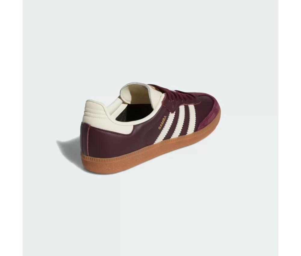 Adidas Samba OG Maroon Gold Metallic