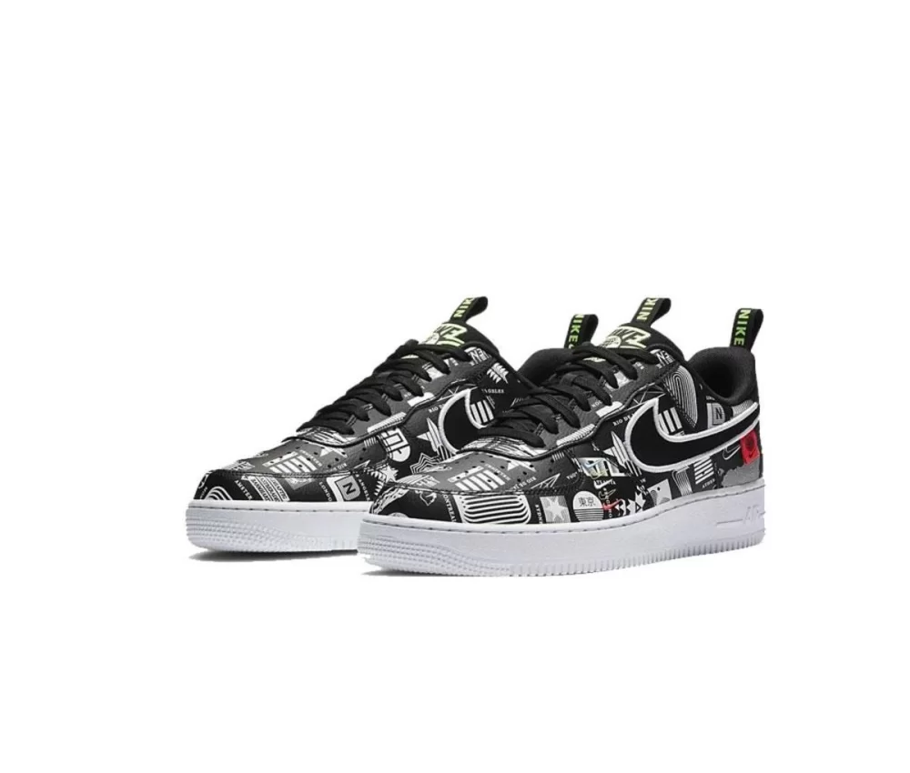 Nike Air Force 1 07 LX Worldwide Pack Black White Flash Crimson