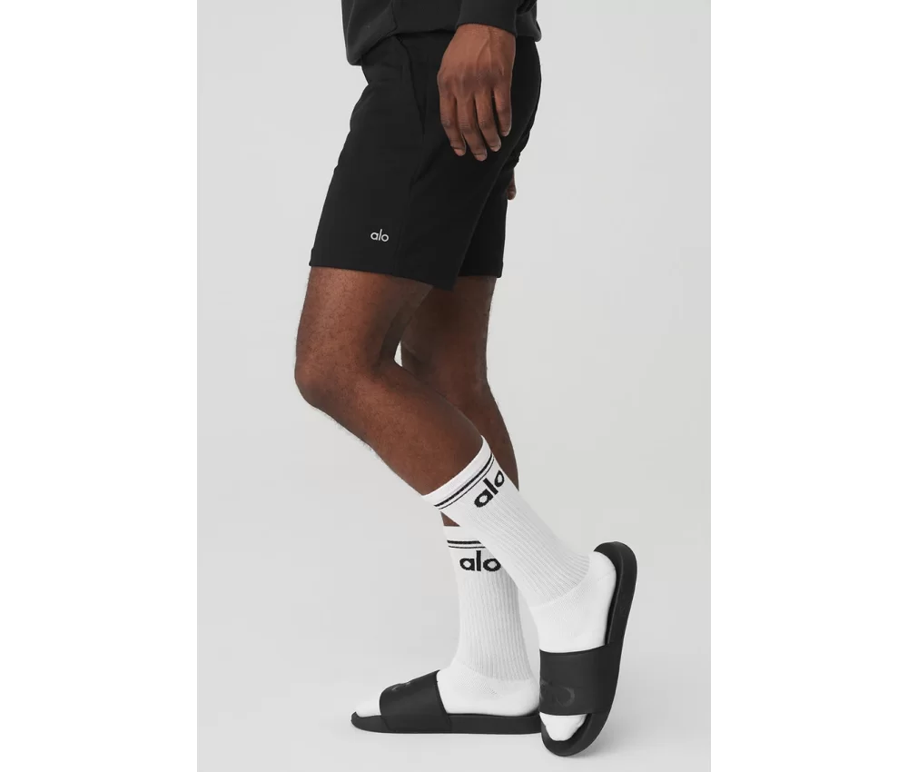 Alo Unisex Throwback Sock Black White
