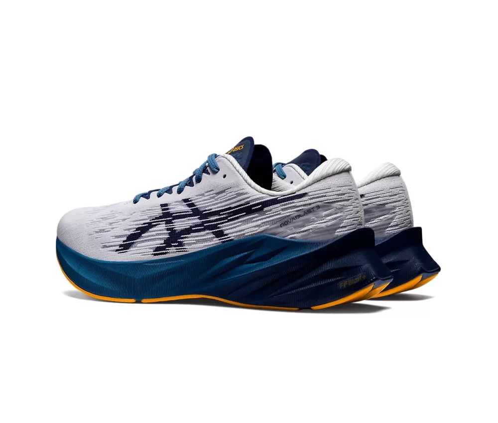 ASICS Novablast 3 White Deep Ocean