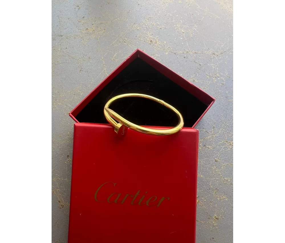 Cartier Çivi Bileklik Taşsız Gold