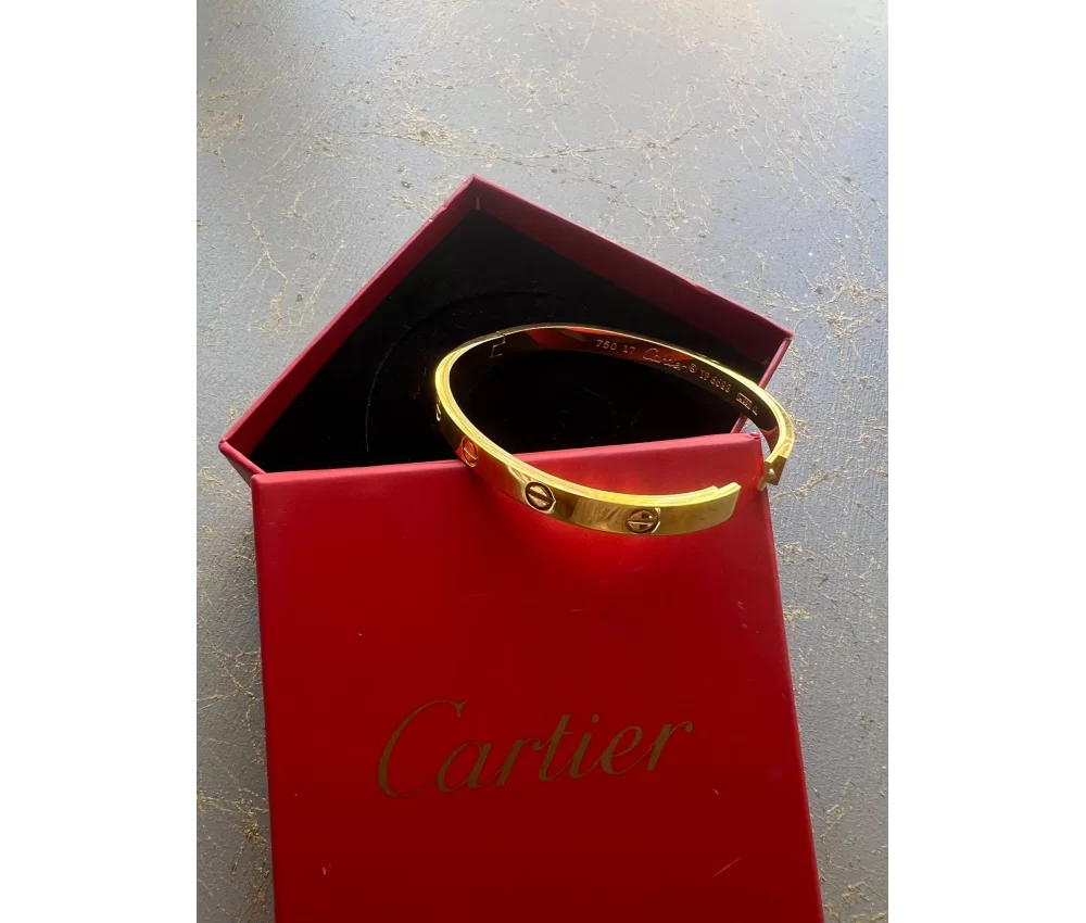 Cartier Kelepçe Vidalı Bileklik Gold