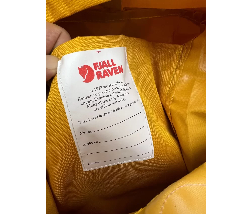 Fjallraven Kanken Yellow