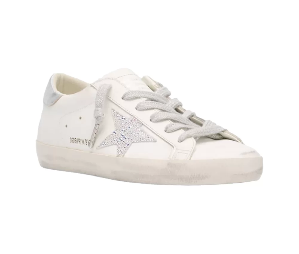 Golden Goose Superstar Swarovski Leather Low-Top Sneakers