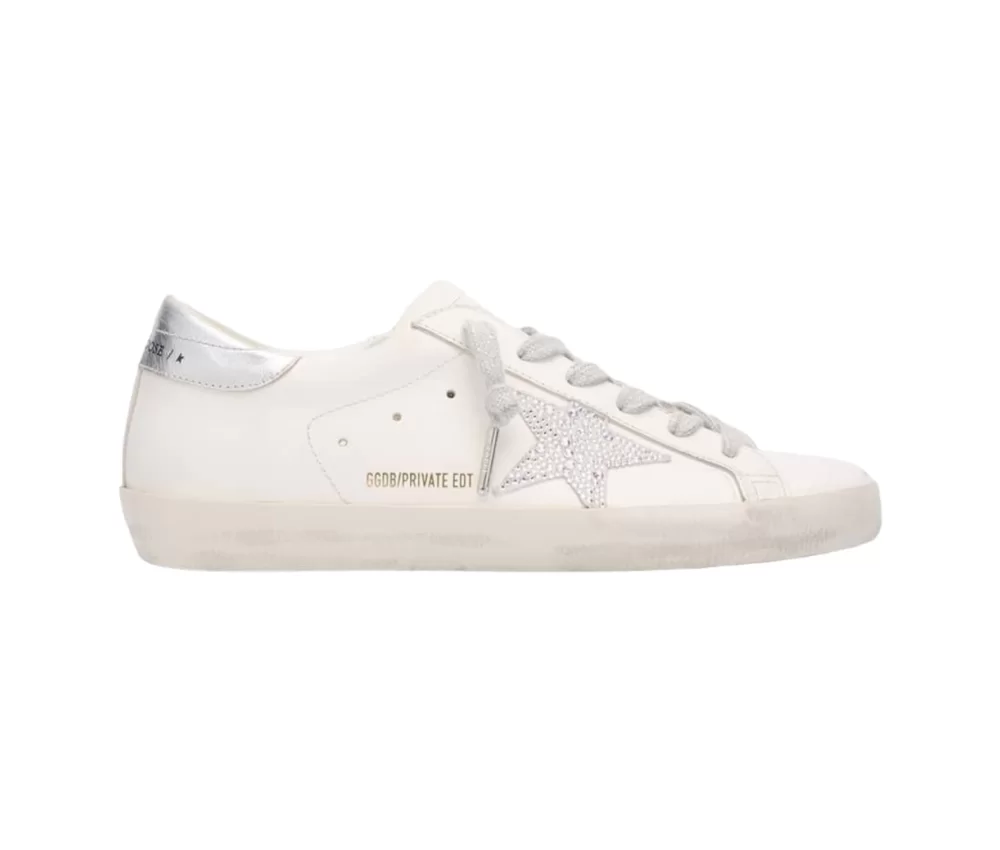 Golden Goose Superstar Swarovski Leather Low-Top Sneakers