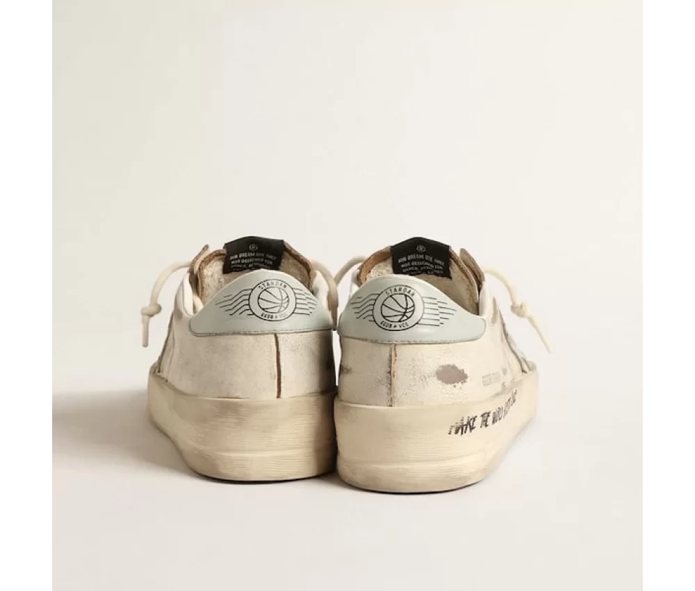 Golden Goose White Stardan Distressed Low-top Trainers