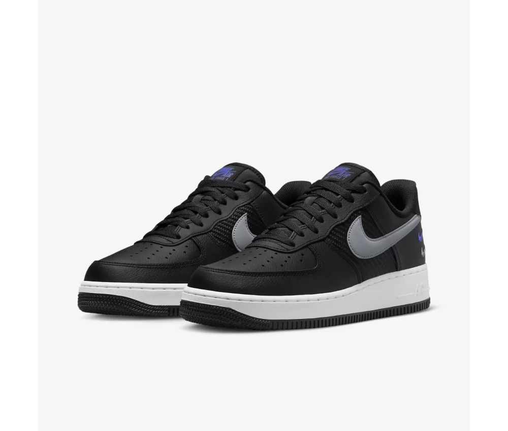 Nike Air Force 1 07 Double Swoosh - Black Racer Blue