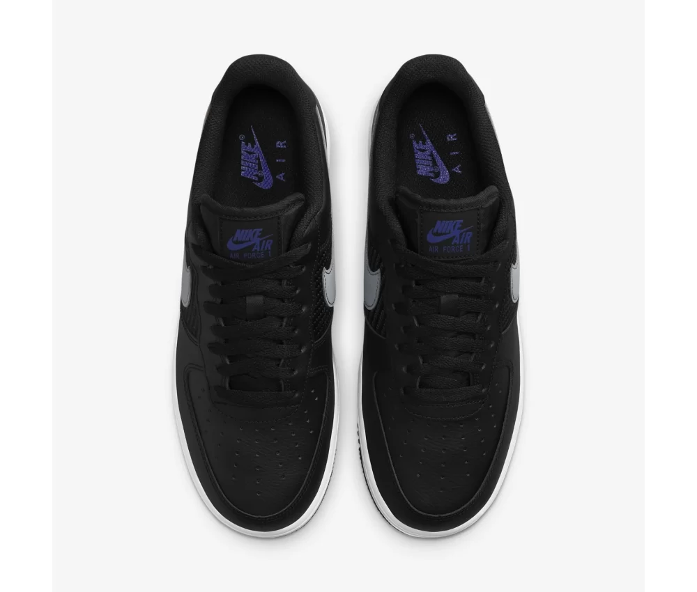 Nike Air Force 1 07 Double Swoosh - Black Racer Blue