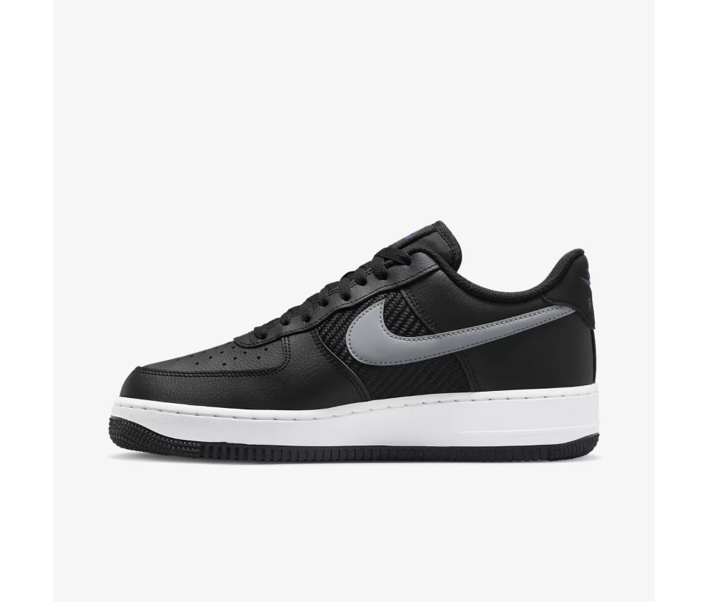 Nike Air Force 1 07 Double Swoosh - Black Racer Blue