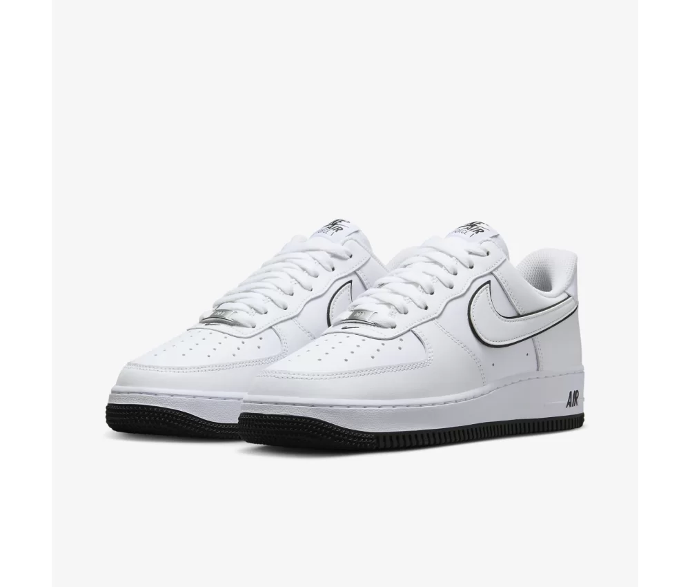 Nike Air Force 1 07 Low White Black Outline Swoosh