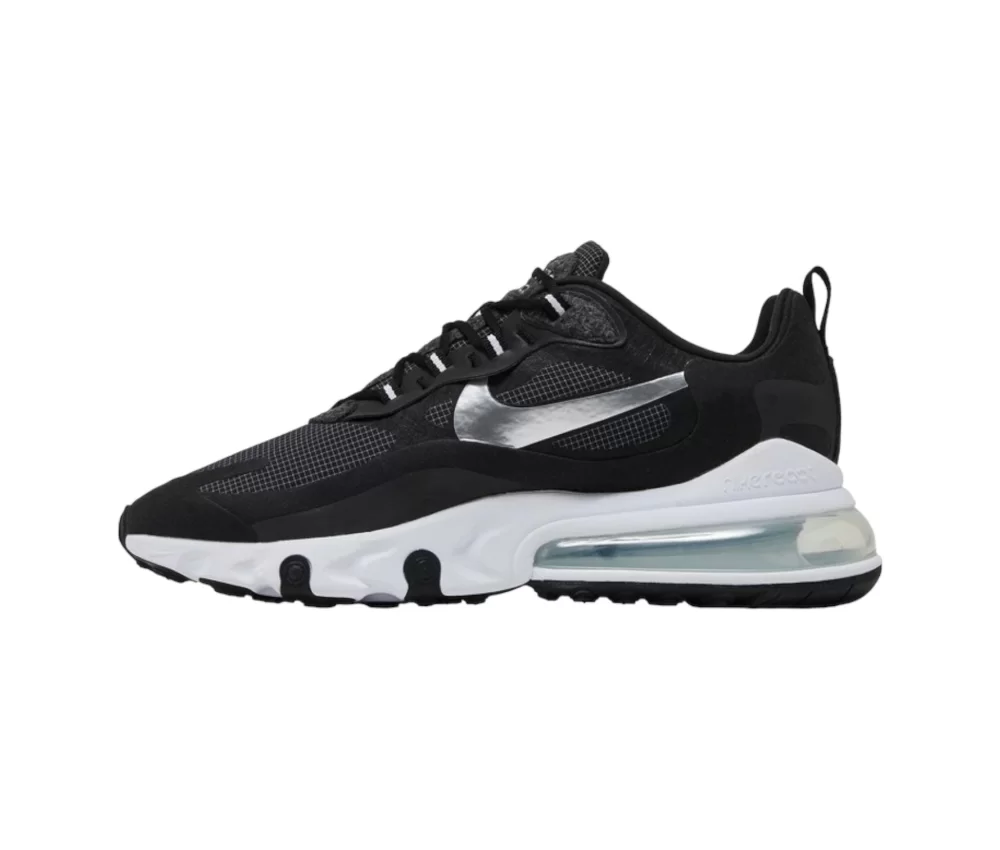 Nike Air Max 270 React Black Metallic Silver