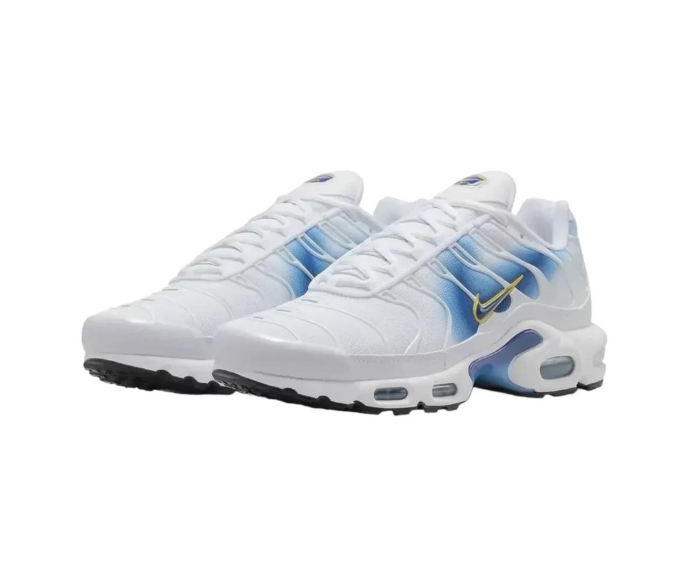 Nike Air Max Plus Spray Paint Swoosh White Blue