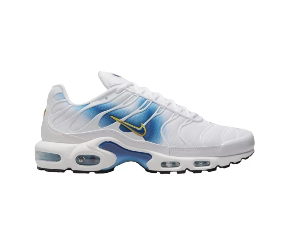 Nike Air Max Plus Spray Paint Swoosh White Blue