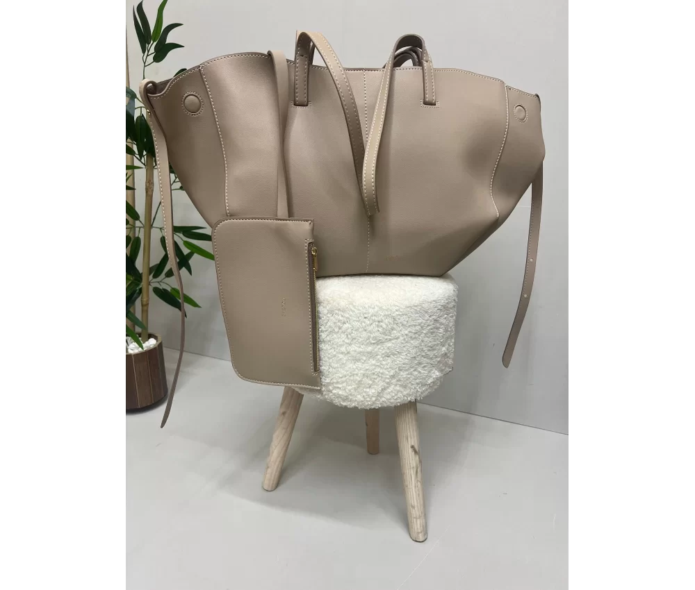 Polene Cyme Mini Edition Textured Teupe