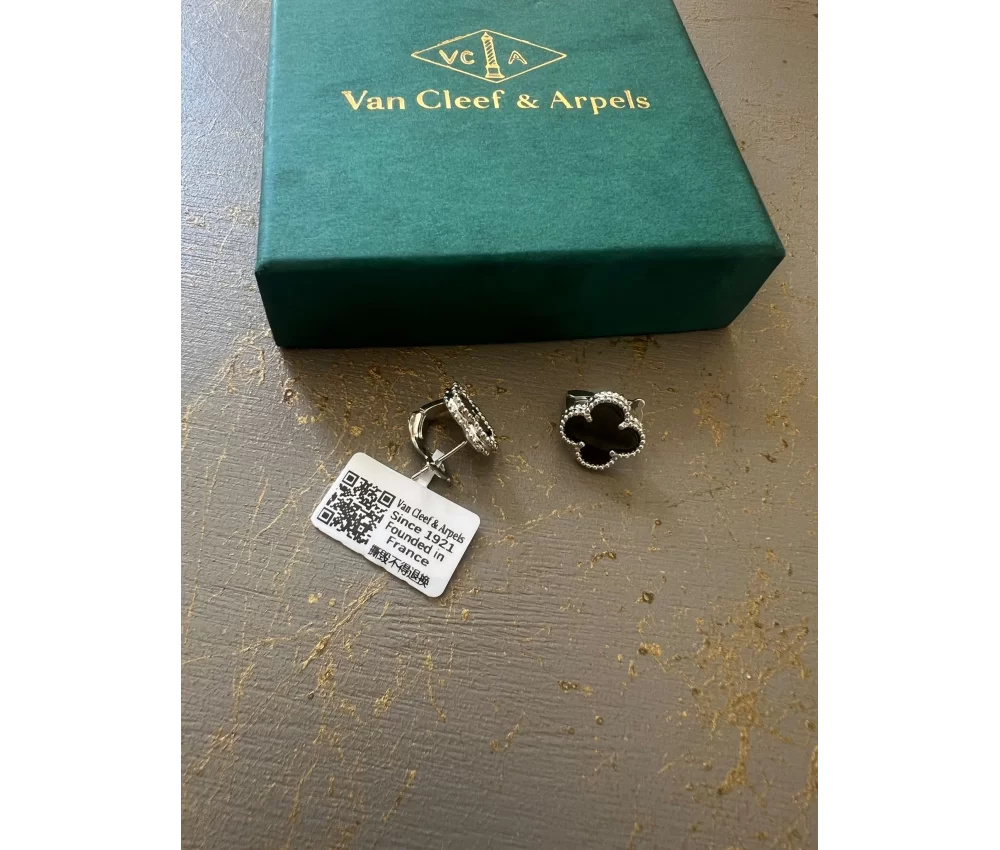 Van Cleef & Arpels Black Silver Küpe