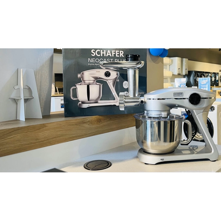 Schafer NeoCast Plus Kıyma Aparatlı Dijital Döküm Stand Mikser-Gümüş