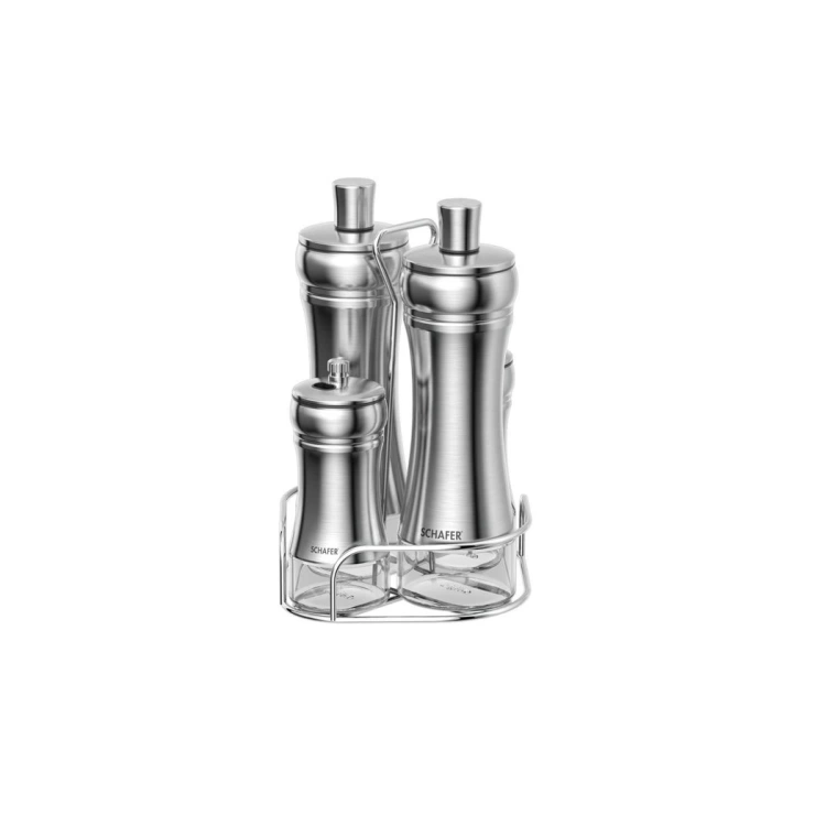 Schafer Retro Yağlık+Sirkelik Seti 5 Parça-Inox 1S6029-30041-INX01