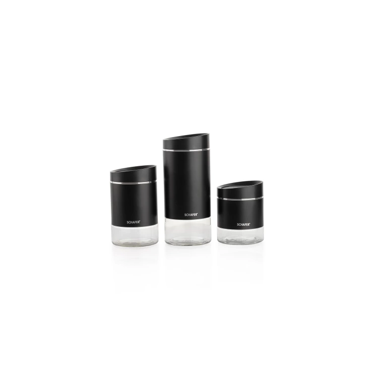 Schafer Silver Touch 3 Boy Kavanoz Seti Siyah