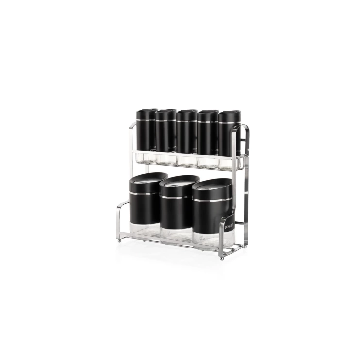 Schafer Silver Touch Baharat Takımı 9 Parça Siyah