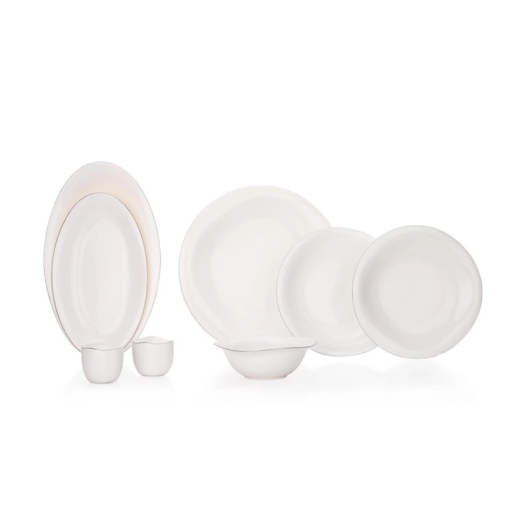 Schafer Superfine Bone Elixir Yemek Takımı 56 Parça-Platin