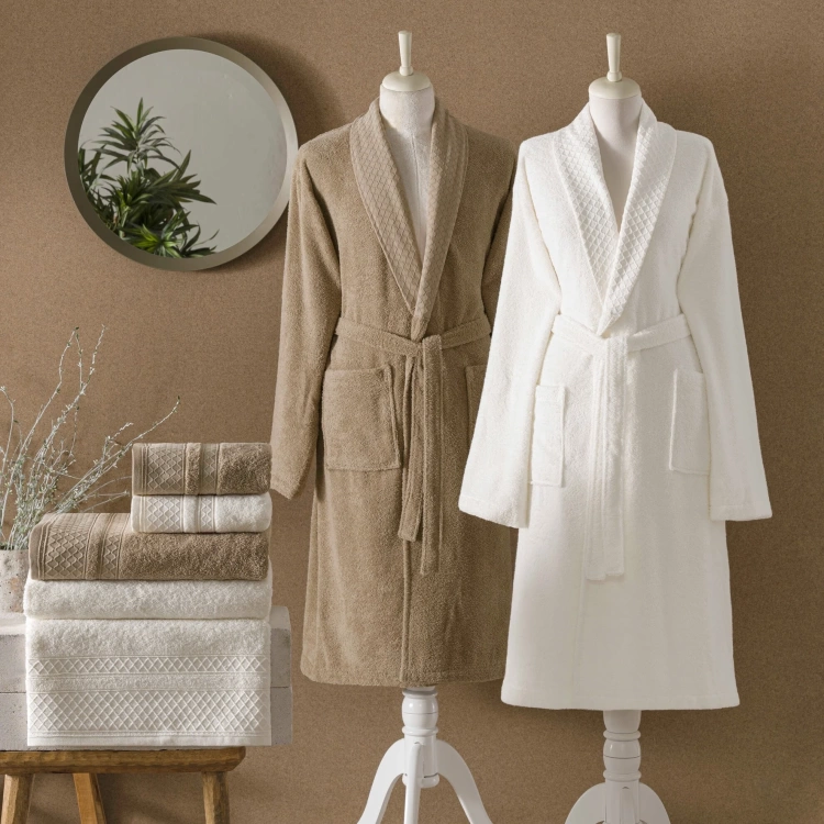 TAÇ BLİSS PURE COTTON AİLE  6LI SET EKRU-KAHVE
