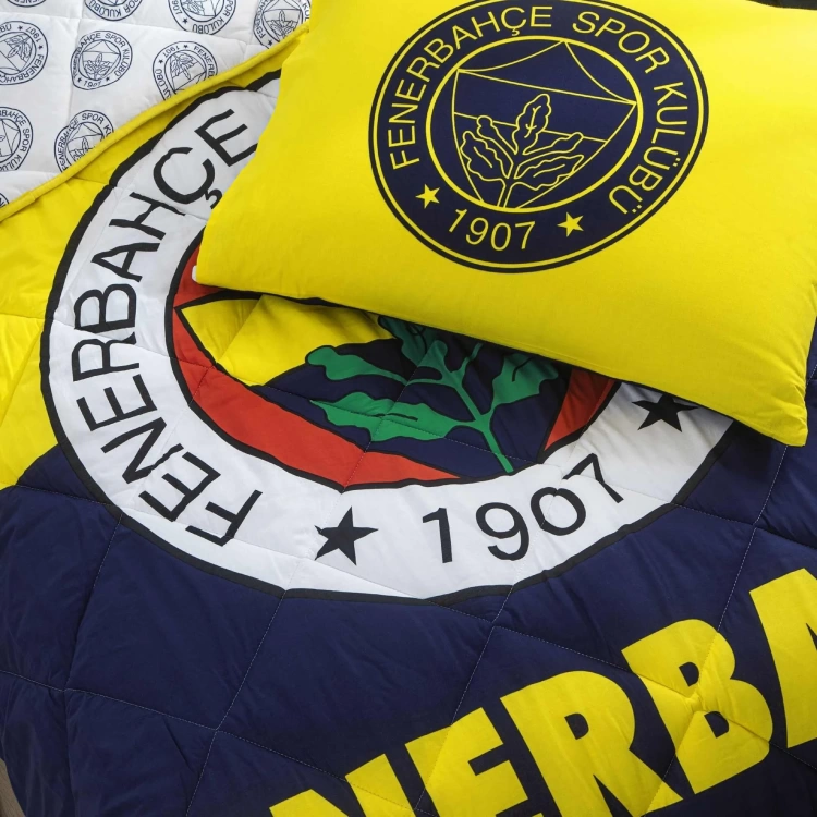 Taç Lisanslı Fenerbahçe Logo Tek Kişilik Yorgan Seti