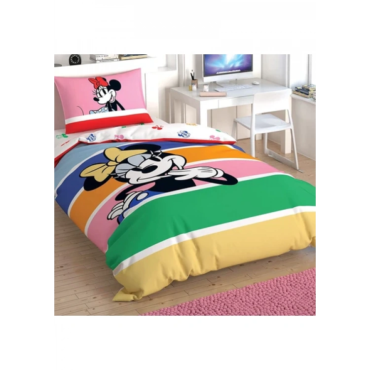 TAÇ LİSANSLI MINNIE MOUSE RAINBOW NEVRESİM TAKIMI