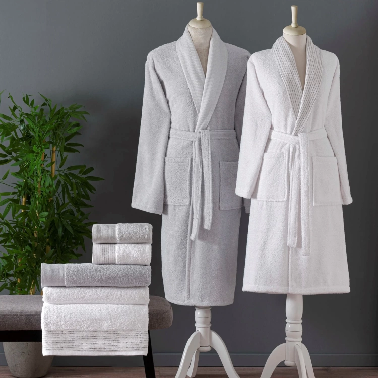 TAÇ ZEN PURE COTTON AİLE 6LI SET BEYAZ- GRİ