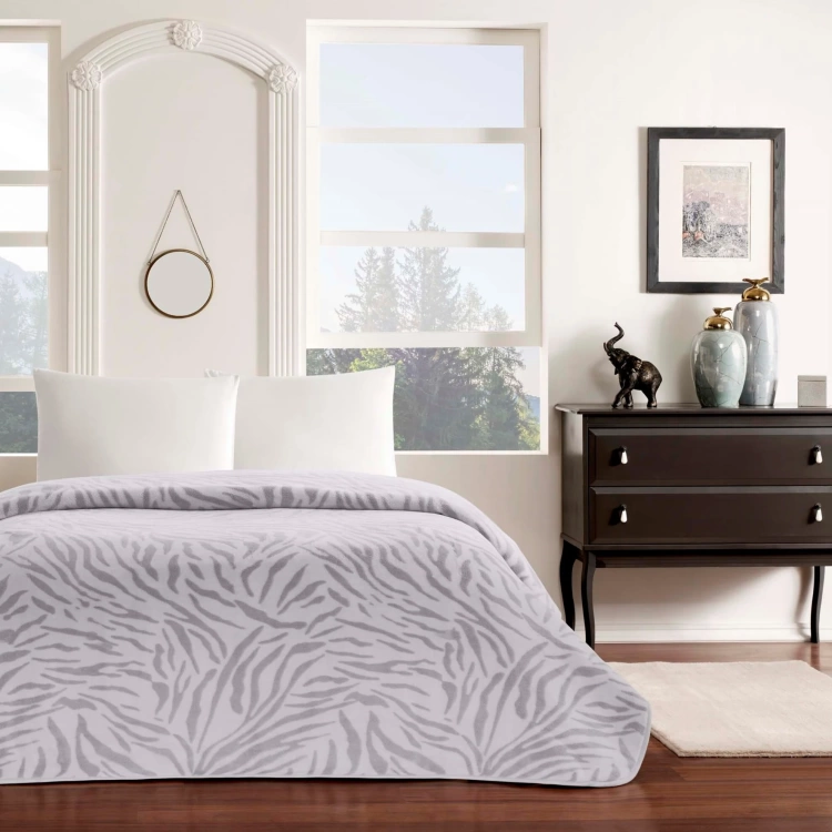 TAÇ ZOE POLYESTER BATTANİYE ÇİFT KİŞİLİK GRİ