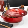Schafer Guss Chef Döküm Basık Tencere 28 Cm Kırmızı