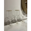 Schafer Tulipa Optik Ayaklı Kadeh 6 Parça-Altın