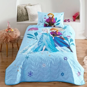 LİSANSLI DİSNEY FROZEN FLOWER POWER CPP TEK KİŞİLİK YATAK ÖRTÜSÜ