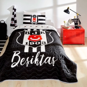 LİSANSLI BEŞİKTAŞ STRİPE TEK KİŞİLİK YATAK ÖRTÜSÜ SETİ