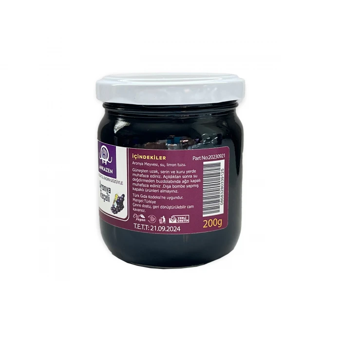 Aronya Reçeli Ev Yapımı Doğal Meyveli Katkısız 200 gr