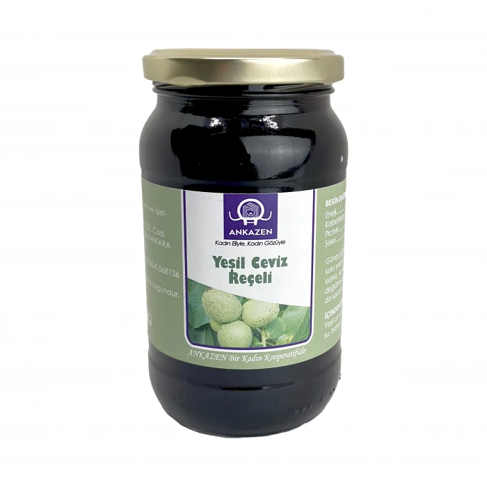 Ham Yeşil Ceviz Reçeli Ev Yapımı Doğal Meyveli Katkısız 450 gr