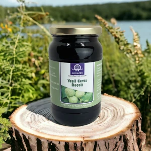 Ham Yeşil Ceviz Reçeli Ev Yapımı Doğal Meyveli Katkısız 450 gr