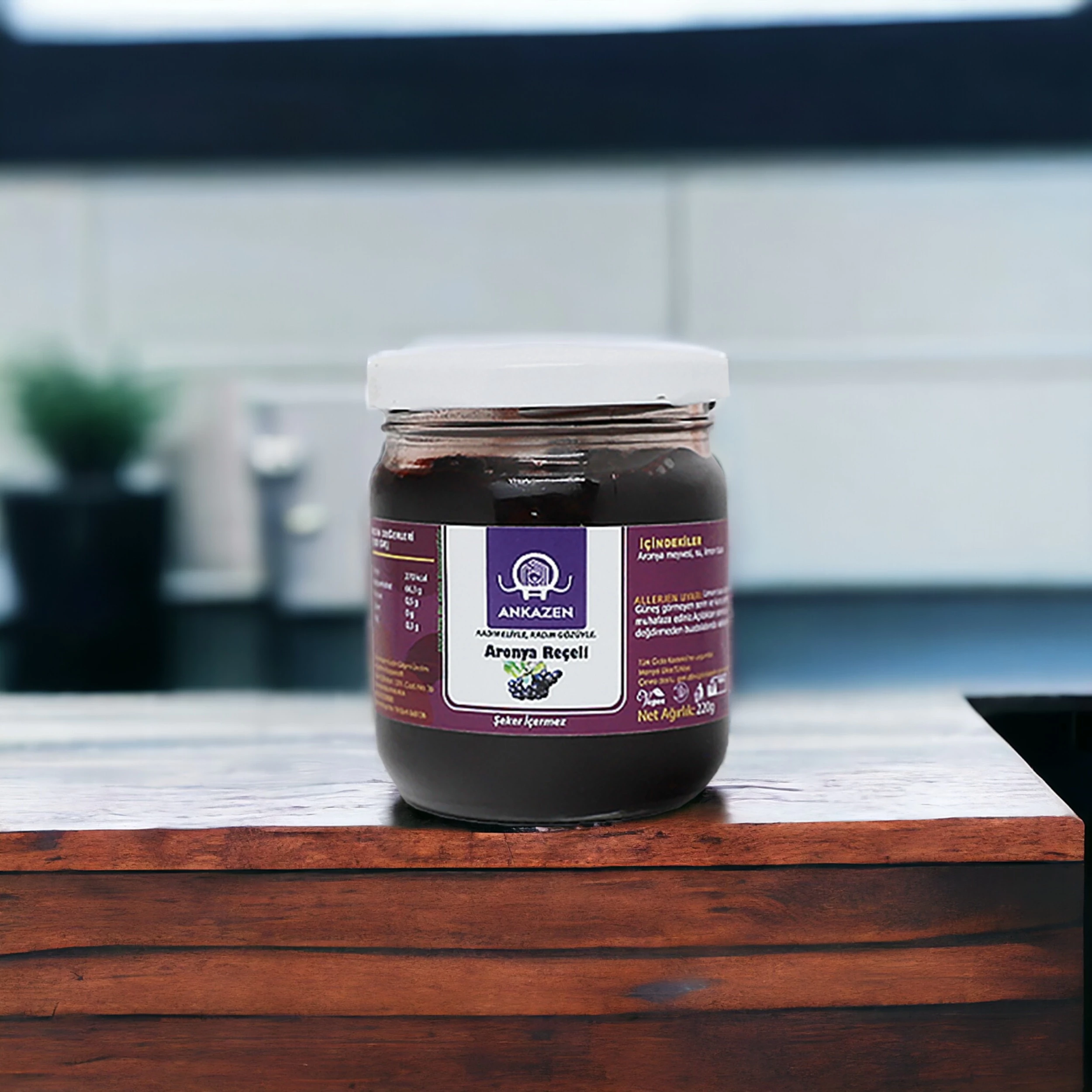 Aronya Reçeli Ev Yapımı Doğal Meyveli 220 gr