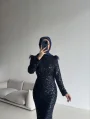 Boru Payet Omuzları Tüy Detaylı Abiye