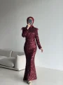 Boru Payet Omuzları Tüy Detaylı Abiye
