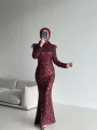 Boru Payet Omuzları Tüy Detaylı Abiye